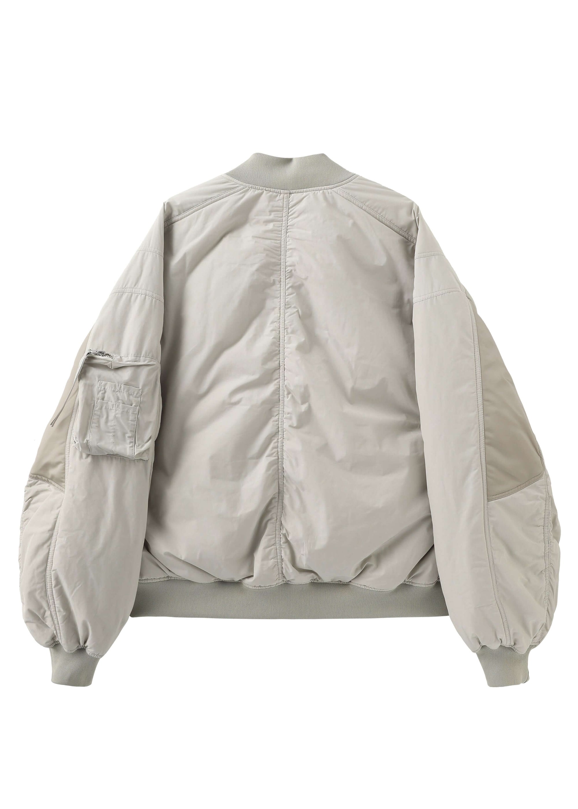 Oversized Paneled Bomber Jacket